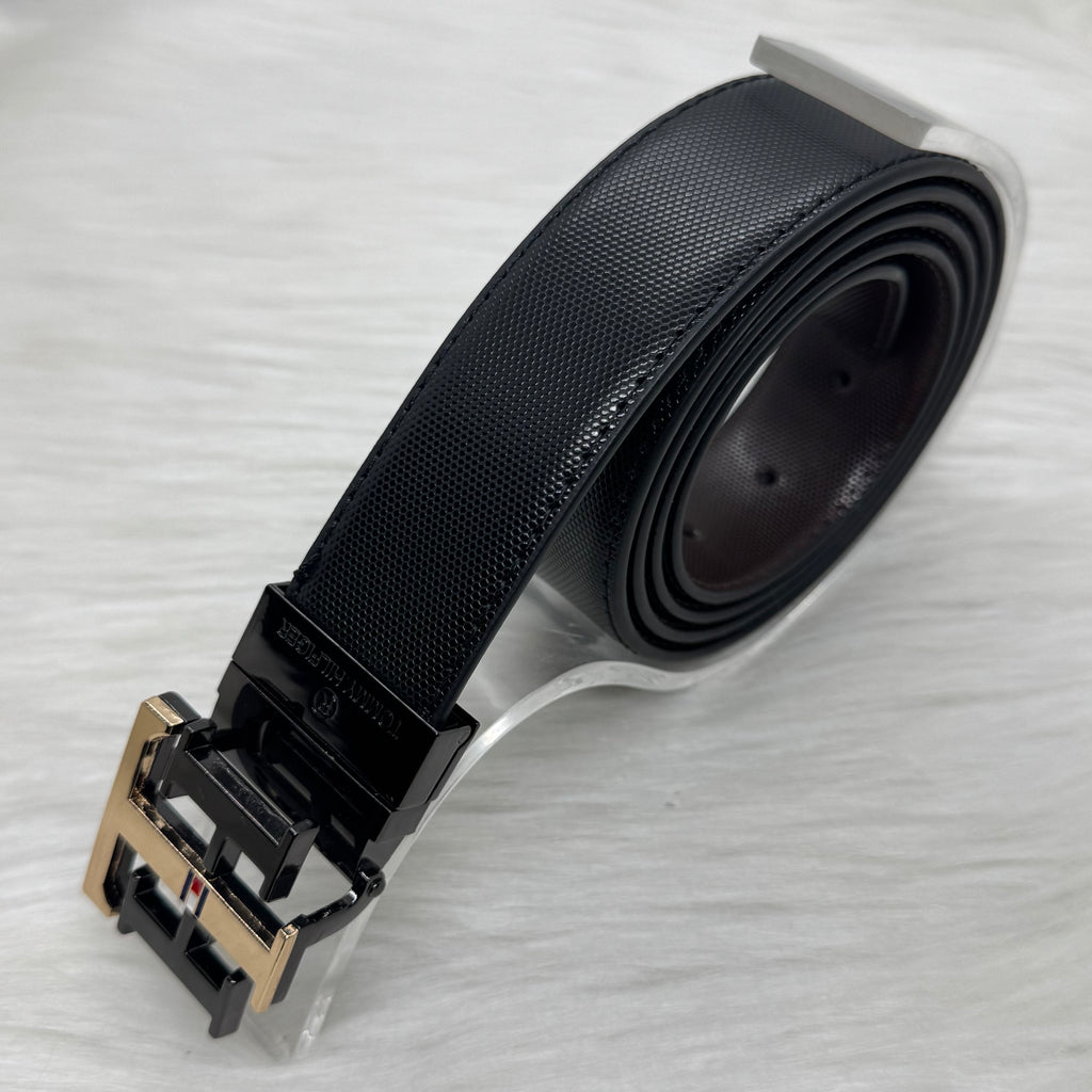 Tommy Hilfiger Double Face Belt |Black-Gold|