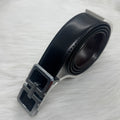 Ferragamo Black Belt |Silver Buckle|