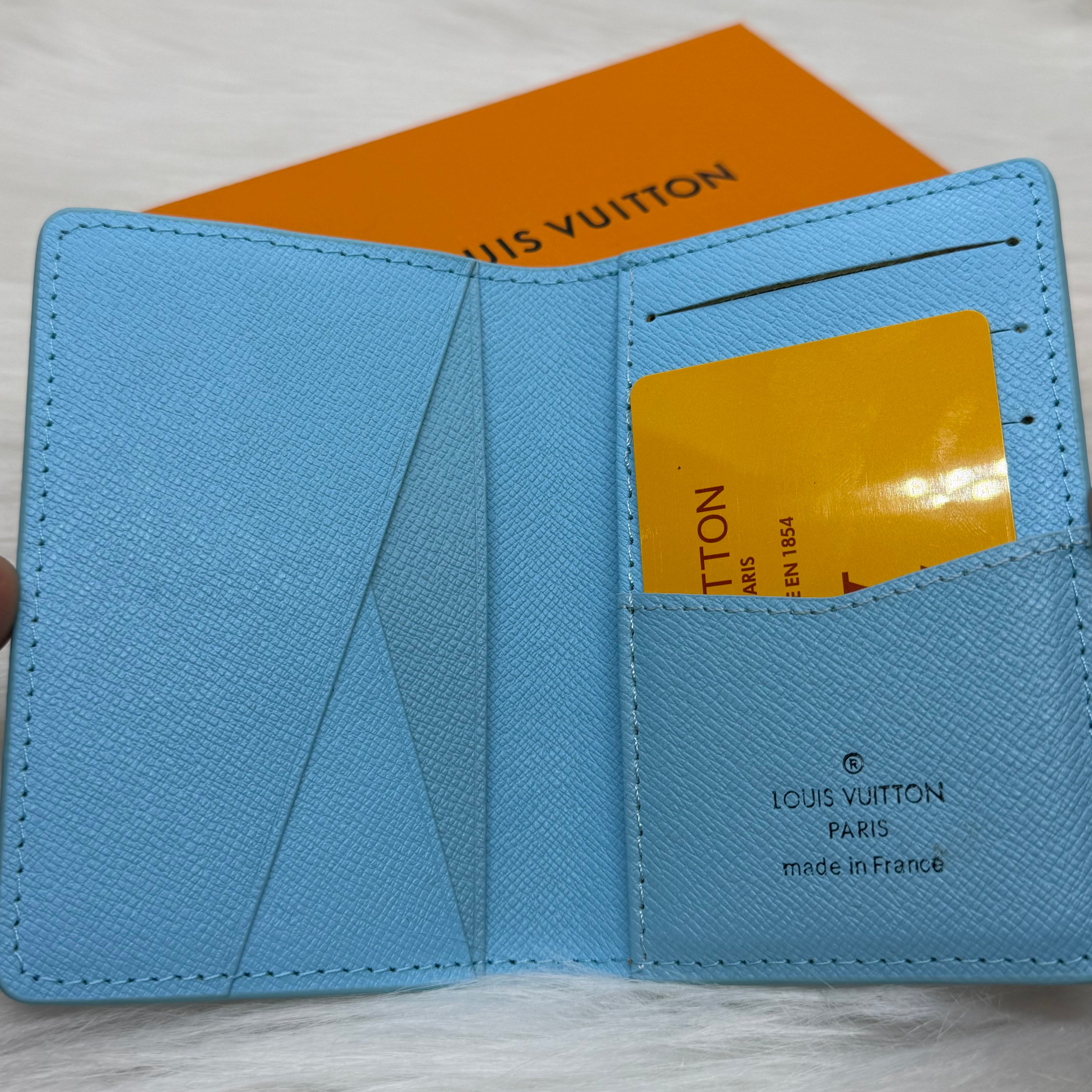 Louis Vuitton Pocket Organizer Sky Blue Monogram Shadow