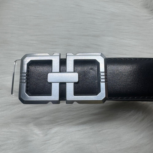 Ferragamo Black Belt |Silver Buckle|