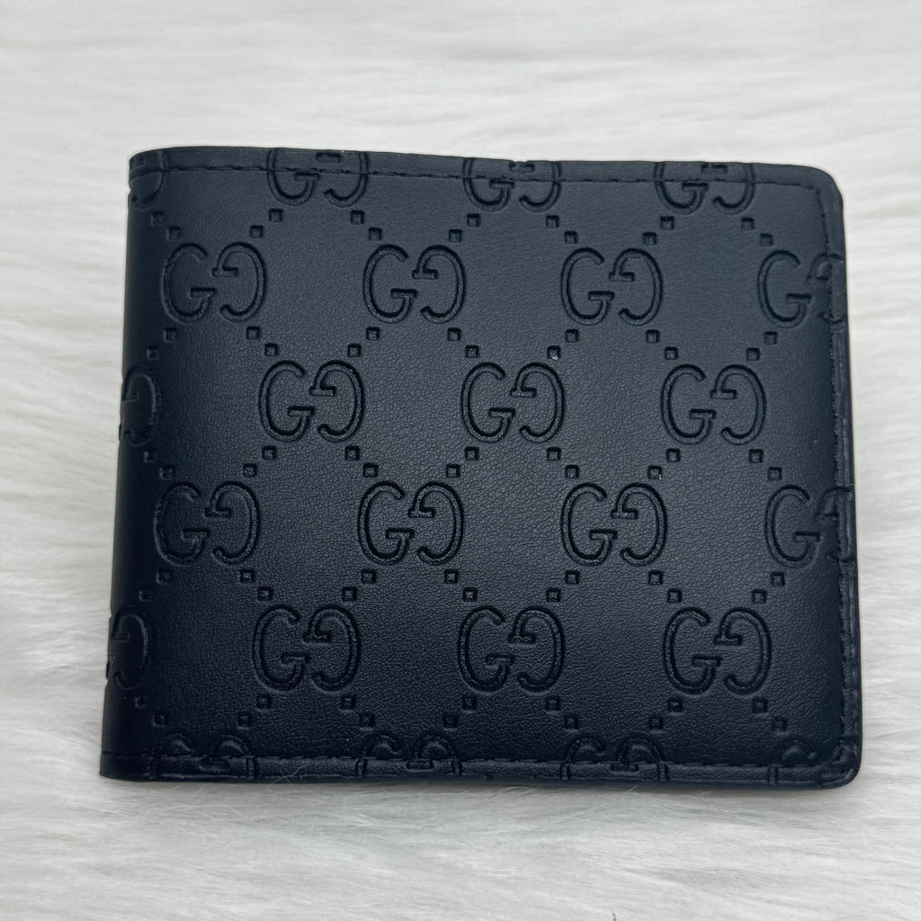 Gucci Wallet |Black Embossed Logo|